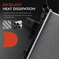 Aluminum Radiator with Transmission Oil Cooler for 2002 Jeep Grand Cherokee 4.7L V8