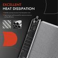 Aluminum Radiator with Transmission Oil Cooler for 2009 Cadillac XLR 4.4L V8