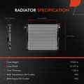 Aluminum Radiator without Oil Cooler for 2012 Jeep Wrangler