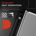 Aluminum Radiator with Transmission Oil Cooler for 1988 Oldsmobile Cutlass Cruiser 3.8L V6