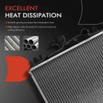 Radiator without Oil Cooler for Dodge Grand Caravan 1987-1989 Plymouth Grand Voyager