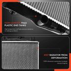 Radiator without Oil Cooler for Dodge Grand Caravan 1987-1989 Plymouth Grand Voyager