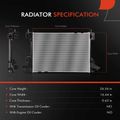 Radiator without Oil Cooler for 2014 Cadillac ELR 1.4L l4