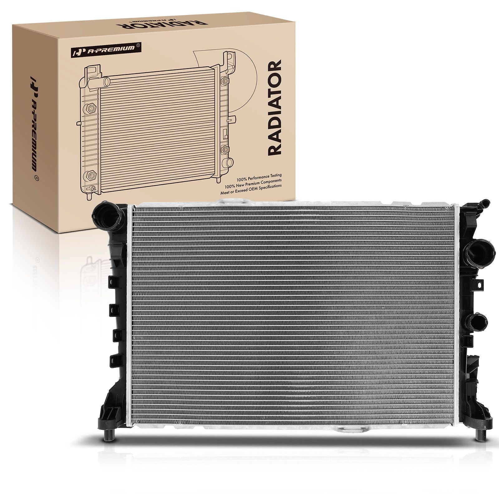 1-Row Aluminum/Plastic Radiator For Mercedes-Benz CL550 S550 S63 AMG CL63 AMG CL600 (2010-2014)