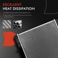 Aluminum Radiator with Oil Cooler for 2016 Nissan Rogue 2.5L l4