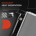 Aluminum Radiator with Transmission Oil Cooler for 1997 Lincoln Mark VIII