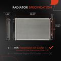 Radiator with Transmission Oil Cooler for 2004 GMC Savana 2500 4.3L V6