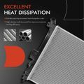 Aluminum Radiator with Transmission Oil Cooler for 2002 Oldsmobile Silhouette 3.4L V6