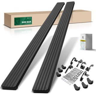 5 Inch Textured Black Aluminum Running Boards for Dodge Ram 1500 2500 3500 Crew Cab