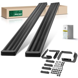 7 Inch Textured Black Aluminum Running Boards for Ford F-250 Super Duty 99-16 Standard Cab