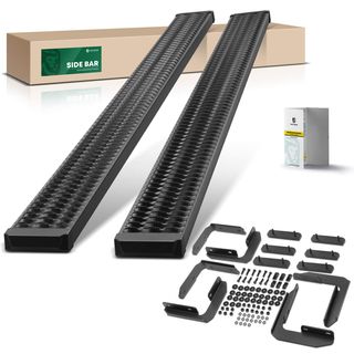 7 Inch Textured Black Aluminum Running Boards for Ford F-250 Super Duty 99-16 Extended Cab