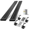 7 Inch Textured Black Aluminum Running Boards for 2019-2023 Ford F-450 Super Duty