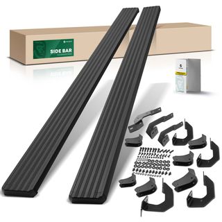 5 Inch Textured Black Aluminum Running Boards for Toyota Tacoma 05-23 DoubleCab