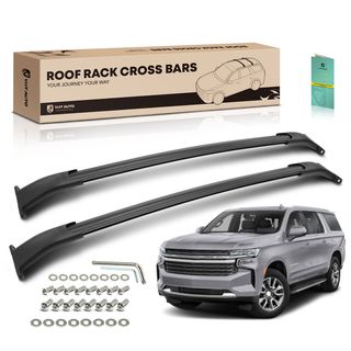 Black Aluminum Alloy Roof Rack Cross Bars for Chevy Tahoe Yukon 2015-2020