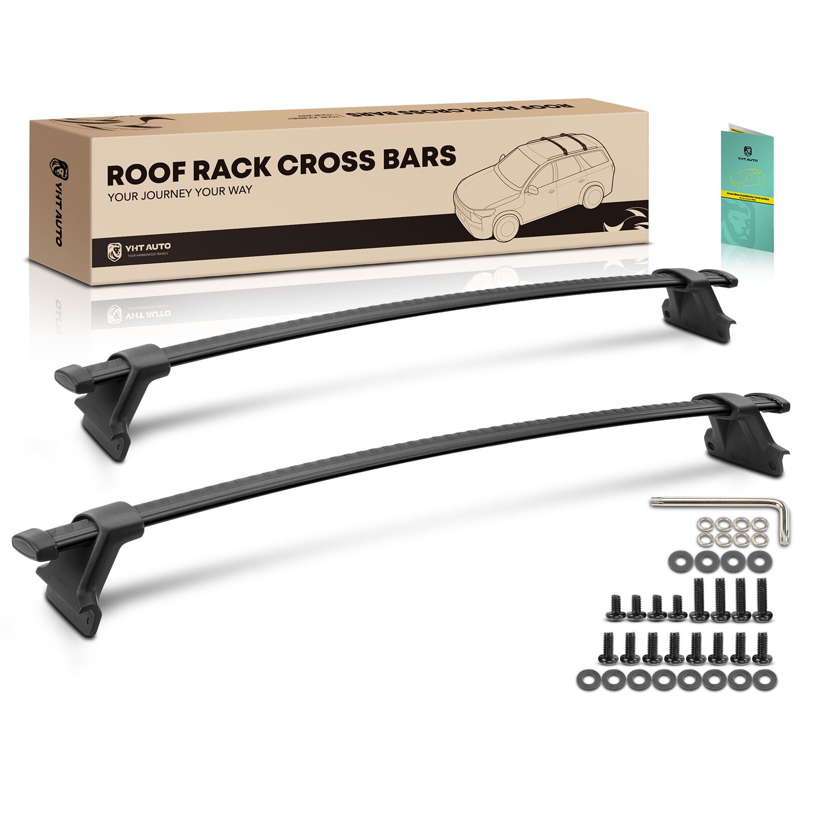 Black Aluminum Alloy Roof Rack Cross Bars for 2023 Chevrolet Traverse ...