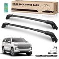 Black Aluminum Alloy Roof Rack Cross Bars for 2021 Cadillac Escalade ESV