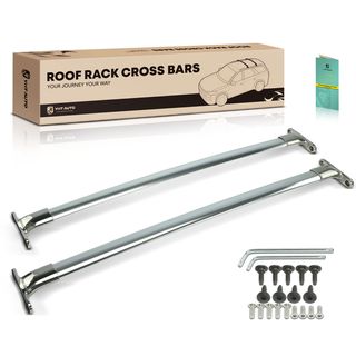 Silver Stainless & Aluminum Alloy Roof Rack Cross Bars for Ford Explorer 2016-2019