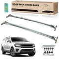 Silver Stainless & Aluminum Alloy Roof Rack Cross Bars for 2017 Ford Explorer