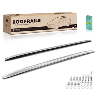 Silver Plastic Roof Rack Rails for Honda Pilot 2016-2022 SUV 165 lbs