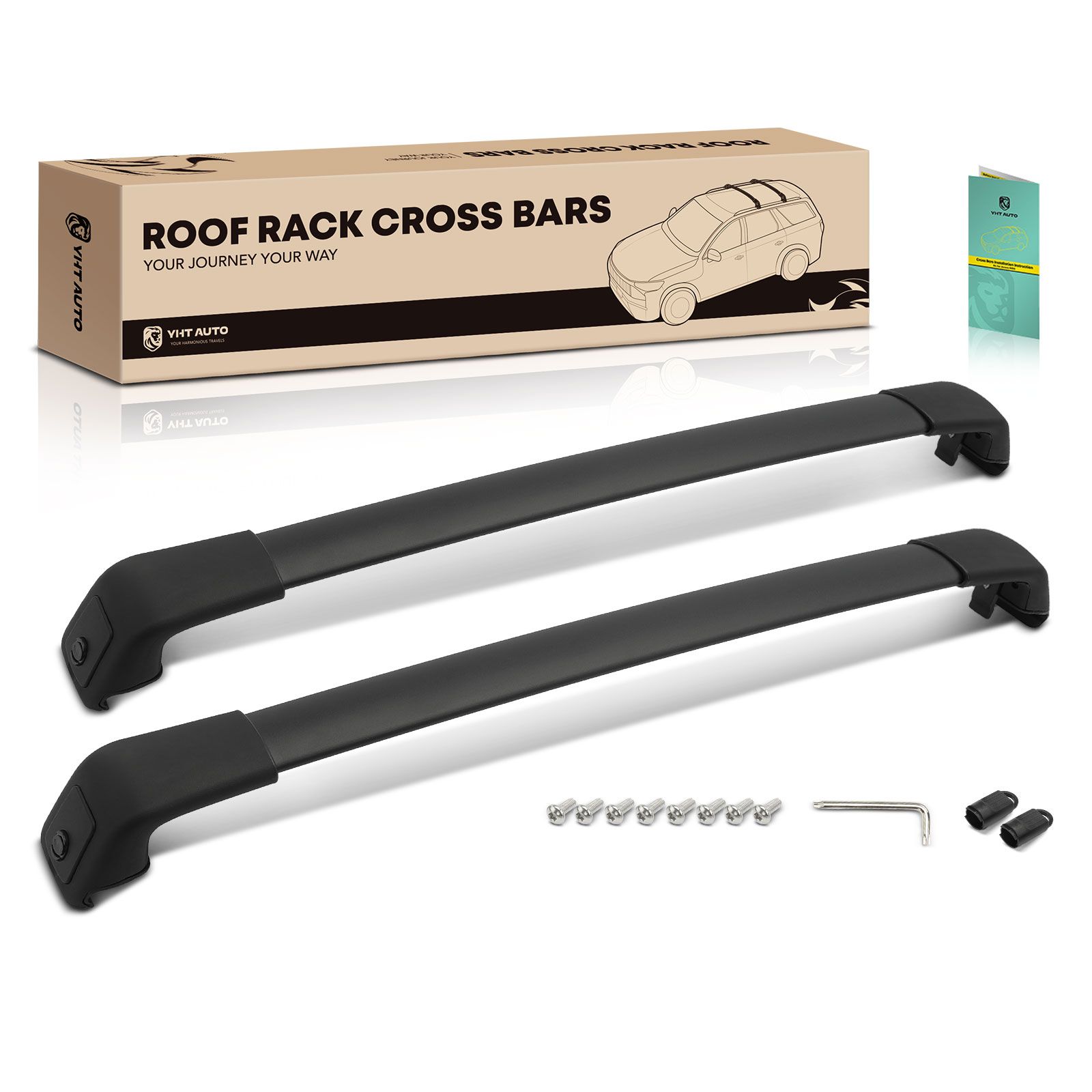 Black Aluminum Alloy Roof Rack Cross Bars for 2020 Hyundai Tucson