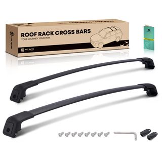 Black Aluminum Alloy Roof Rack Cross Bars for Hyundai Santa Fe 2013-2018