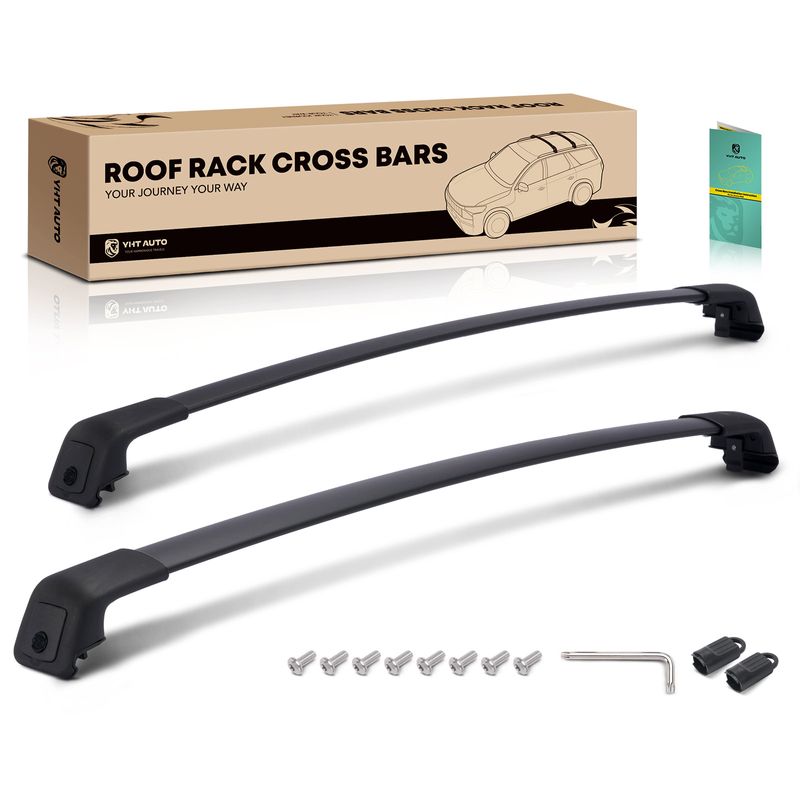 Black Aluminum Alloy Roof Rack Cross Bars for 2013-2018 Hyundai Santa Fe