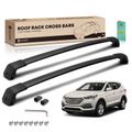 Black Aluminum Alloy Roof Rack Cross Bars for 2013-2018 Hyundai Santa Fe