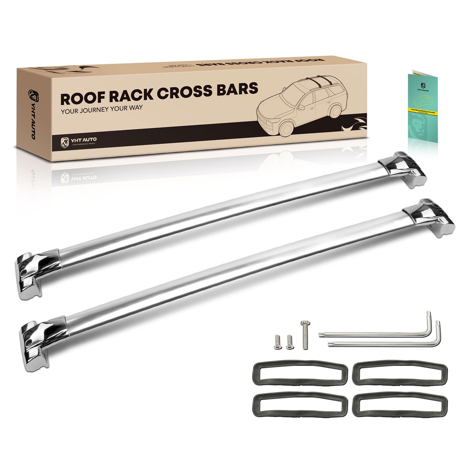 Stainless & Aluminum Alloy Roof Rack Rails Cross Bars for 2020 Jeep Grand Cherokee