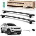 Black Aluminum Alloy Roof Rack Rails Cross Bars for 2017 Jeep Grand Cherokee