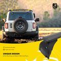 Black Aluminum Alloy Roof Rack Cross Bars for 2016 Jeep Wrangler