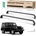 Black Aluminum Alloy Roof Rack Rail Cross Bar for 2008 Jeep Wrangler