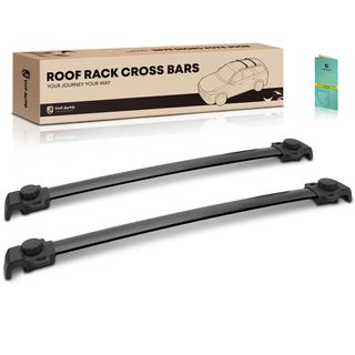 Black Aluminum Alloy & Nylon Roof Rack Cross Bar for Jeep Patriot MK74 2007-2017