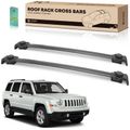 Black Aluminum Alloy & Nylon Roof Rack Cross Bar for 2013 Jeep Patriot