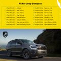 Black Aluminum Alloy Roof Rack Rail Cross Bars for 2011-2016 Jeep Compass