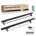 Black Aluminum Alloy Roof Rack Rail Cross Bars for 2020 Jeep Compass