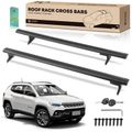 Black Aluminum Alloy Roof Rack Rail Cross Bars for 2020 Jeep Compass