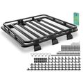 62-inch x 55-inch Black Aluminum Alloy Roof Rack Platform for 2018-2023 Jeep Wrangler