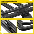 62-inch x 55-inch Black Aluminum Alloy Roof Rack Platform for 2018-2023 Jeep Wrangler