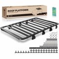 78-inch x 55-inch Black Aluminum Alloy Roof Rack Platform for 2020 Jeep Wrangler