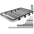 78-inch x 55-inch Black Aluminum Alloy Roof Rack Platform for 2020 Jeep Wrangler