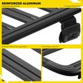 78-inch x 55-inch Black Aluminum Alloy Roof Rack Platform for 2020 Jeep Wrangler