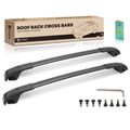 Black Aluminum Alloy Roof Rack Rails Cross Bars for 2020 Jeep Cherokee