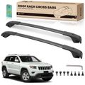 Black Aluminum Alloy Roof Rack Rails Cross Bars for 2020 Jeep Cherokee