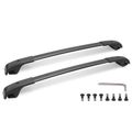 Black Aluminum Alloy Roof Rack Rails Cross Bars for 2020 Jeep Cherokee