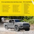 Black Aluminum Alloy Truck Bed Roof Rack Cross Bars for Jeep Gladiator 2020-2024