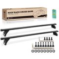 Black Aluminum Alloy Truck Bed Roof Rack Cross Bars for 2020 Jeep Gladiator