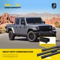 Black Aluminum Alloy Truck Bed Carrier Rails for Jeep Gladiator 2020-2023