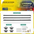 Black Aluminum Alloy Truck Bed Carrier Rails for Jeep Gladiator 2020-2023