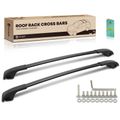 Black Aluminum Roof Rack Rail Cross Bars Carrier for 2018 Jeep Renegade