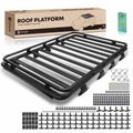 78-inch x 55-inch Black Aluminum Alloy Roof Rack Platform for 2020-2023 Jeep Gladiator